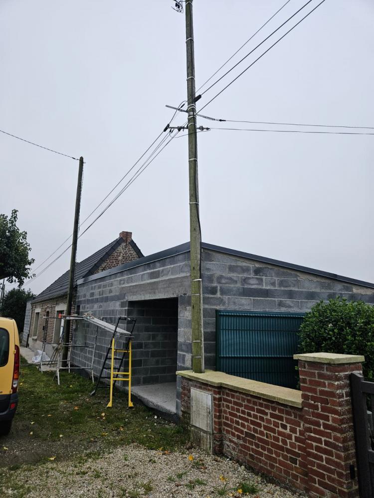 Rénovation de façade avant à Béthune