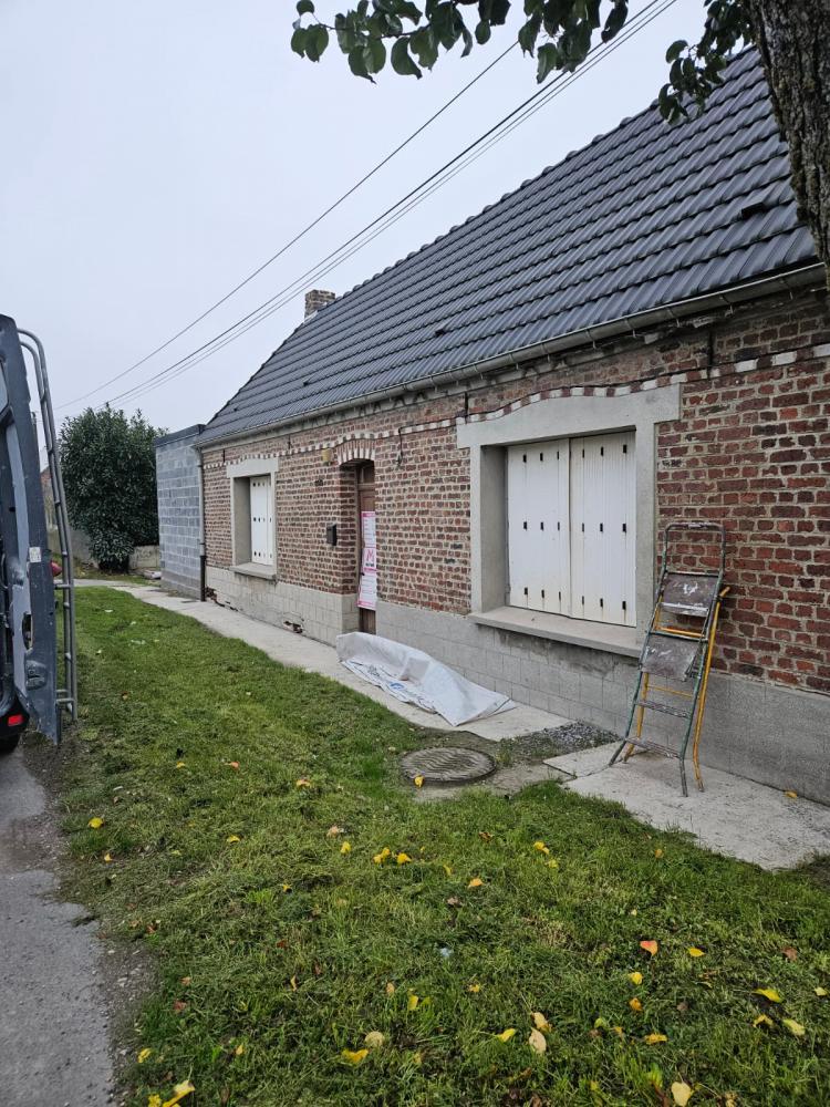 Rénovation de façade avant à Douai